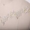 1 Yard 1 Inch Champagne Beaded Bridal Veil Lace Trim for Wedding Gowns and Veils